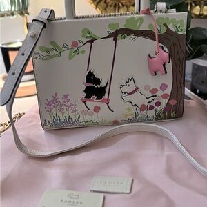 RADLEY London Smells Like
Spring Small Leather Satchel Bag Westie design DustBag